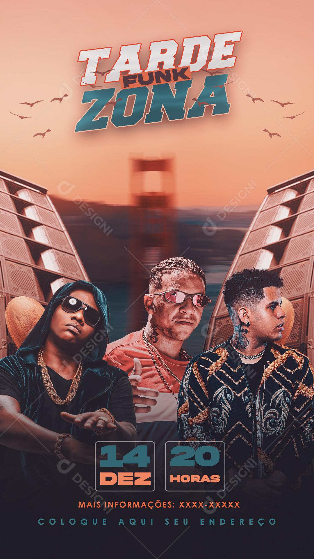 Feed Flayer Tarde Funk Zona Social Media PSD Editável