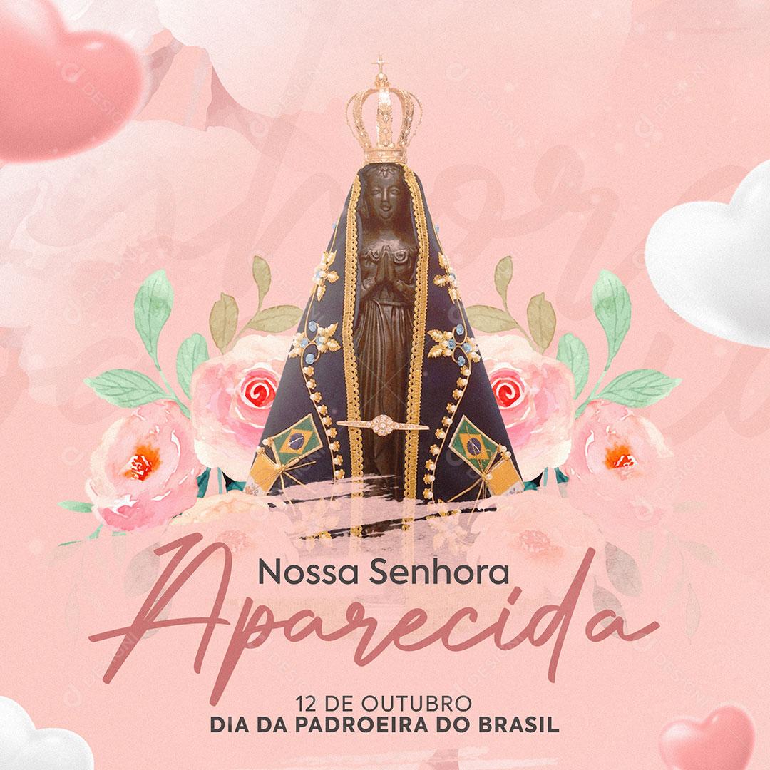 Post Feed Data Comemorativa Nossa Senhora Aparecida Social Media PSD Editável