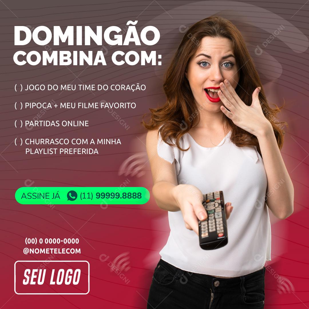 Domingão Combina Com Social Media PSD Editável