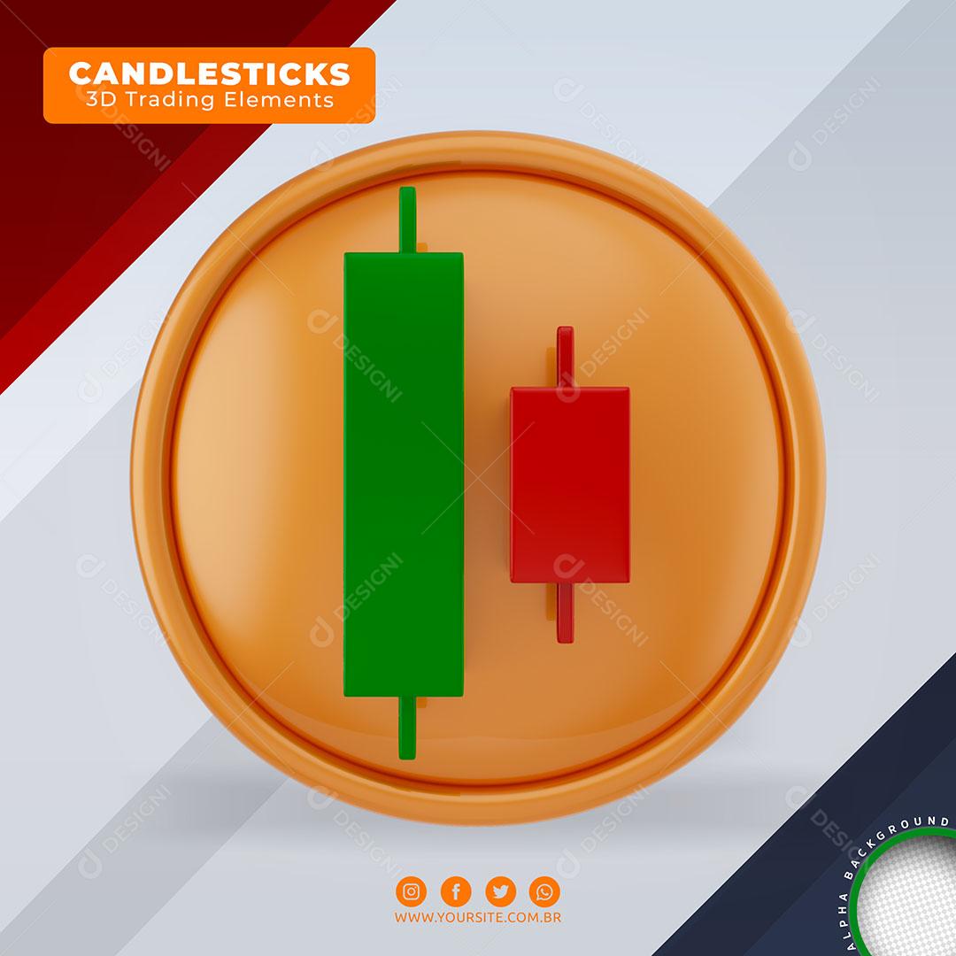 Candlesticks Elemento Para Composição PSD