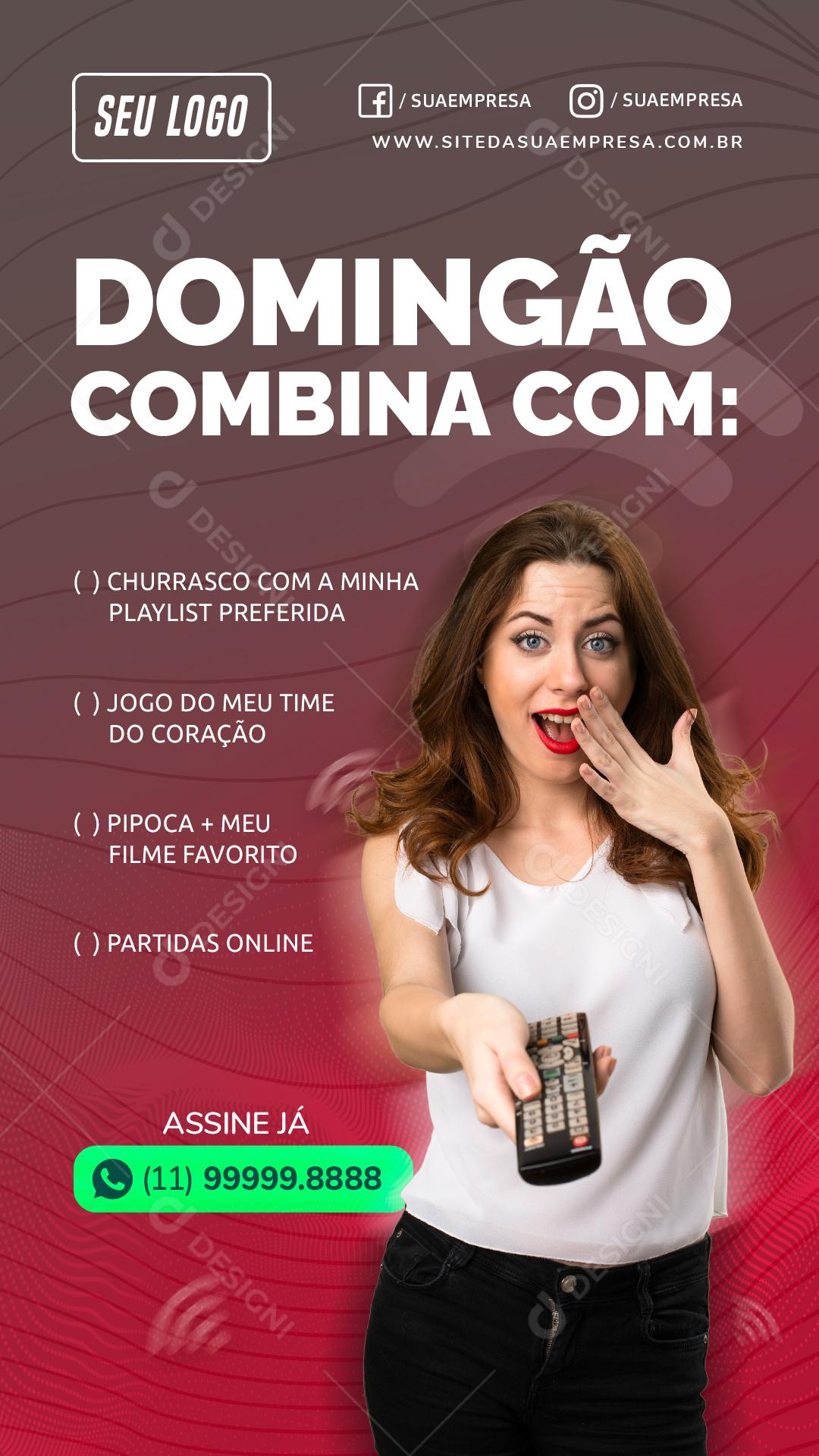 Domingão Combina Com Social Media PSD Editável