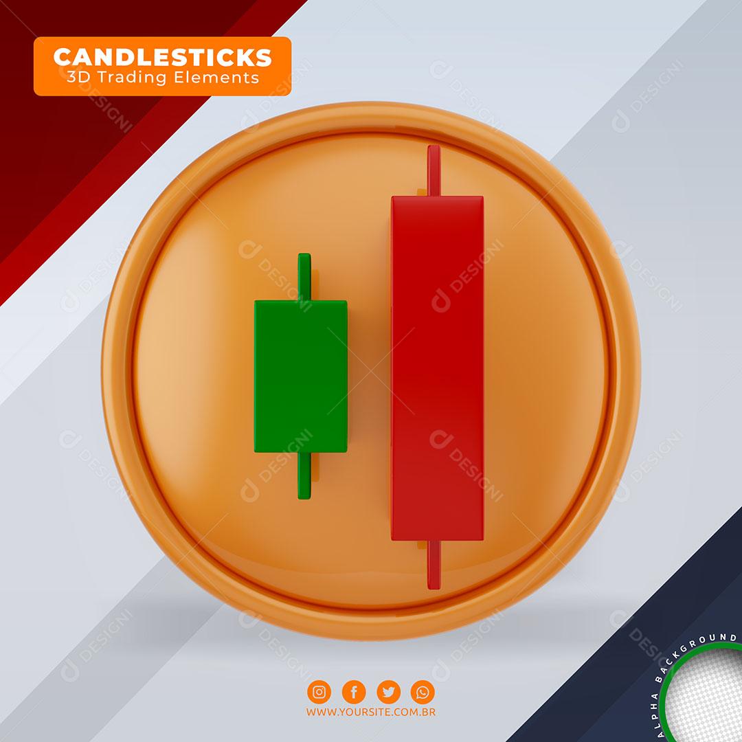 Candlesticks Elemento Para Composição PSD
