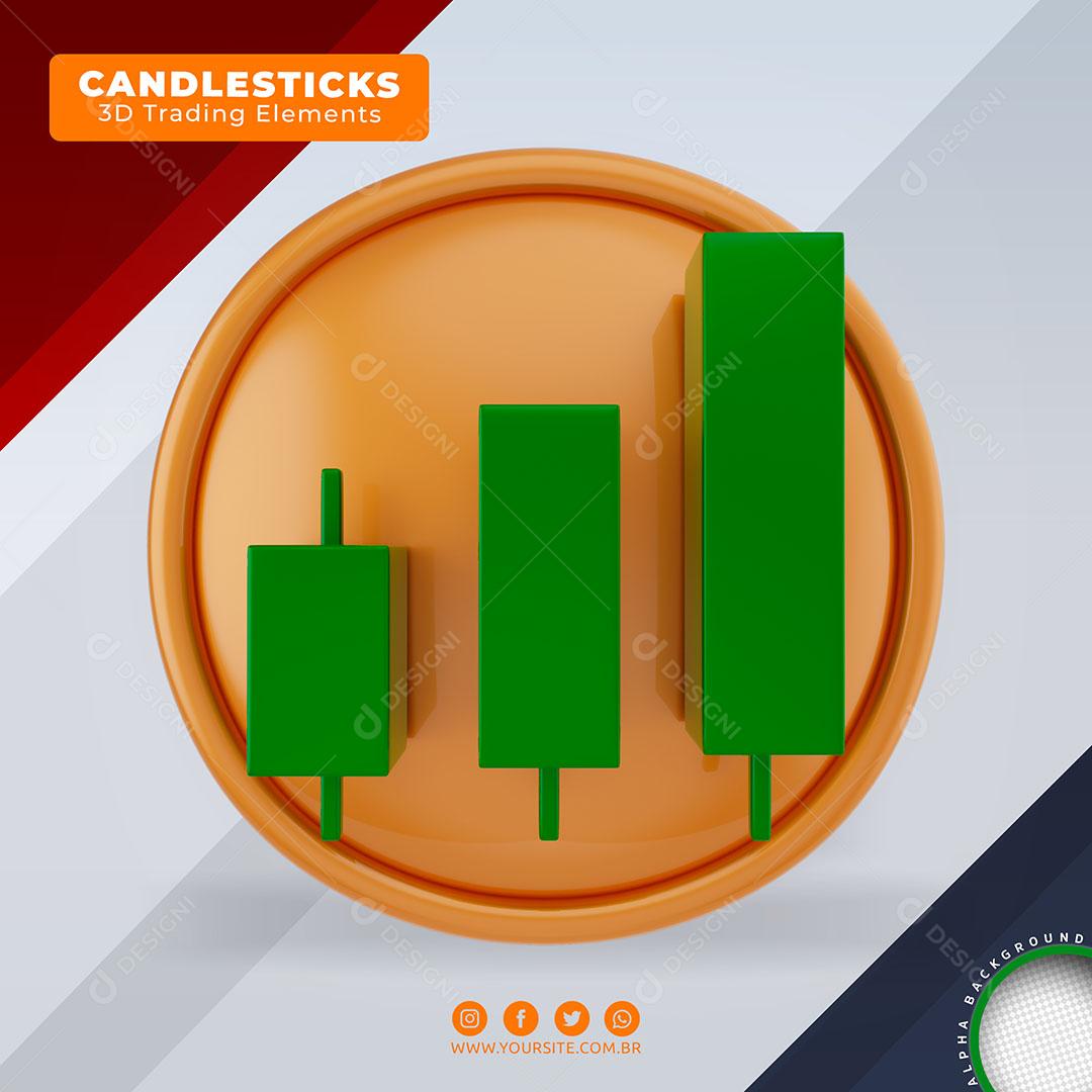 Candlesticks Elemento Para Composição PSD