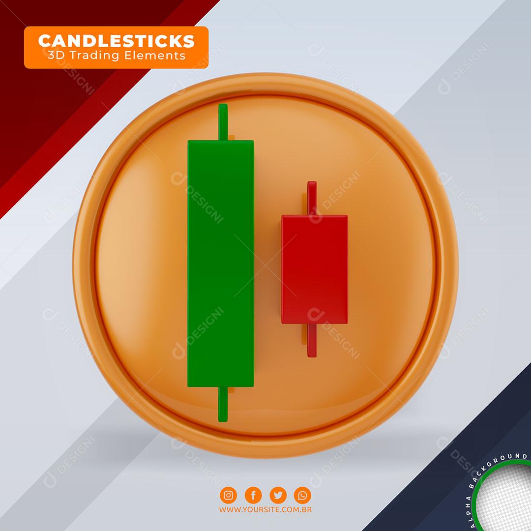 Candlesticks Elemento Para Composição PSD