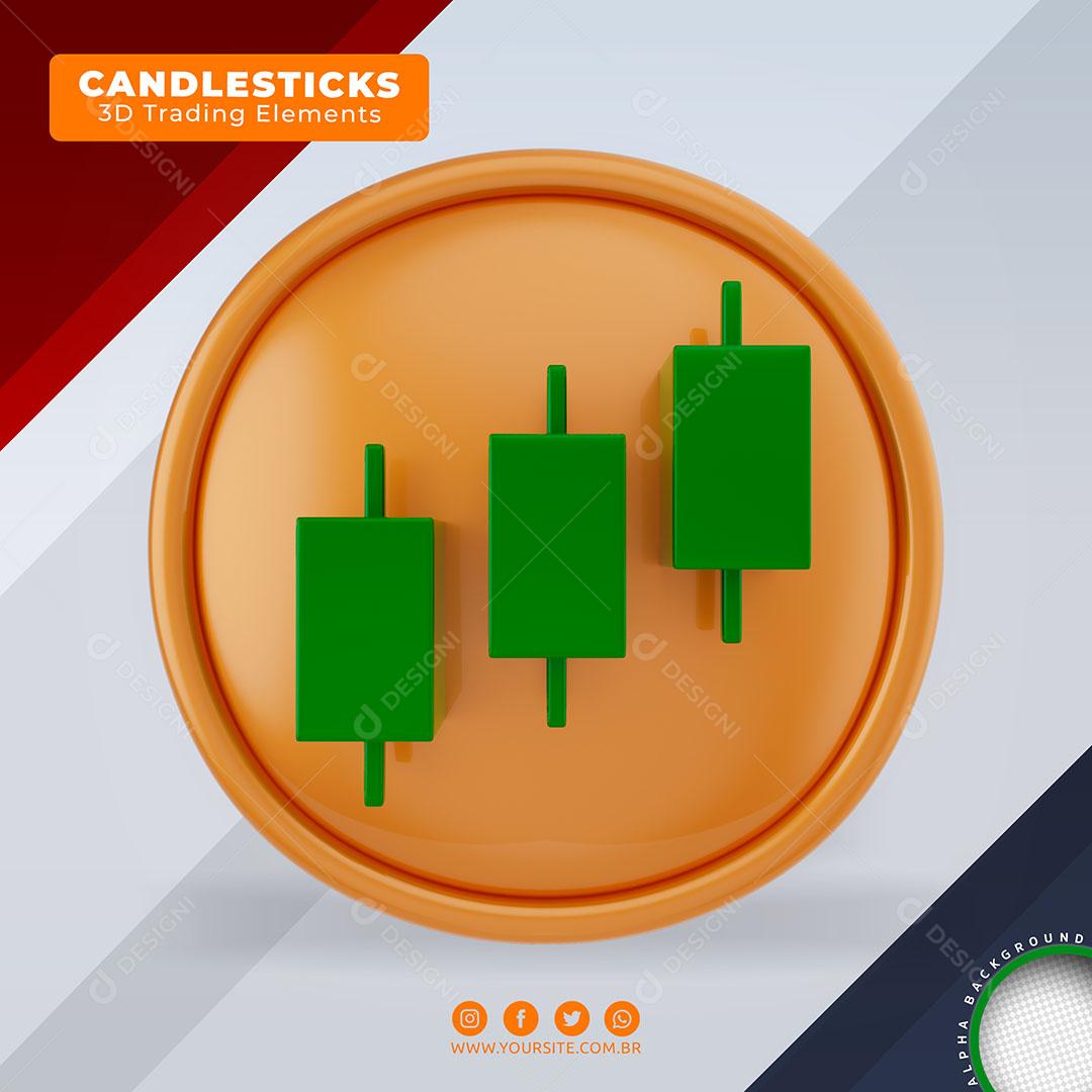 Candlesticks Elemento Para Composição PSD