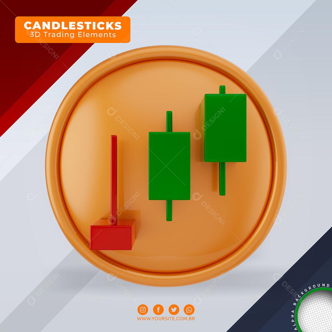 Candlesticks Elemento Para Composição PSD