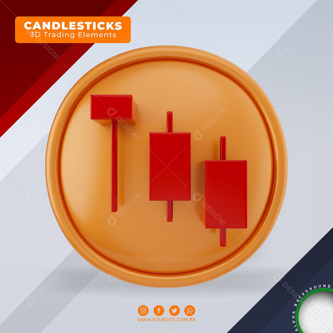 Candlesticks Elemento Para Composição PSD