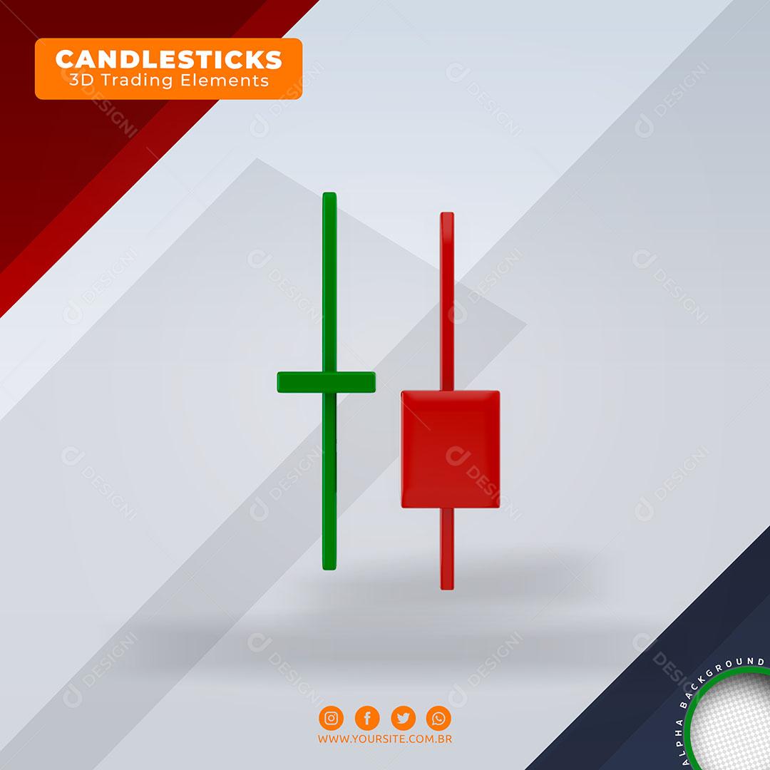 Candlesticks Elemento Para Composição PSD