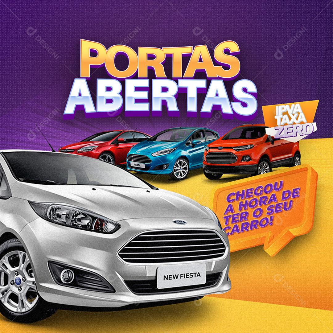 Portas Abertas Taxa Zero Social Media PSD Editável