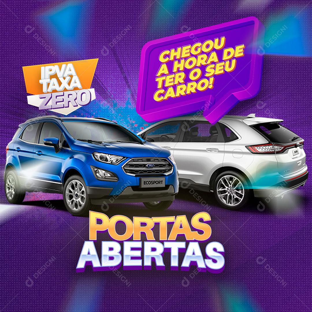 Portas Abertas Taxa Zero Social Media PSD Editável