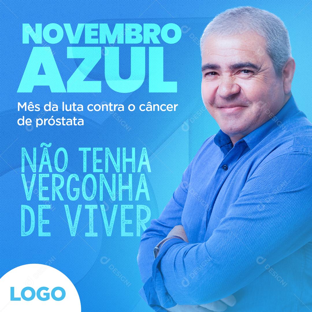 Post Feed Data Comemorativa Novembro Azul Social Media PSD Editável