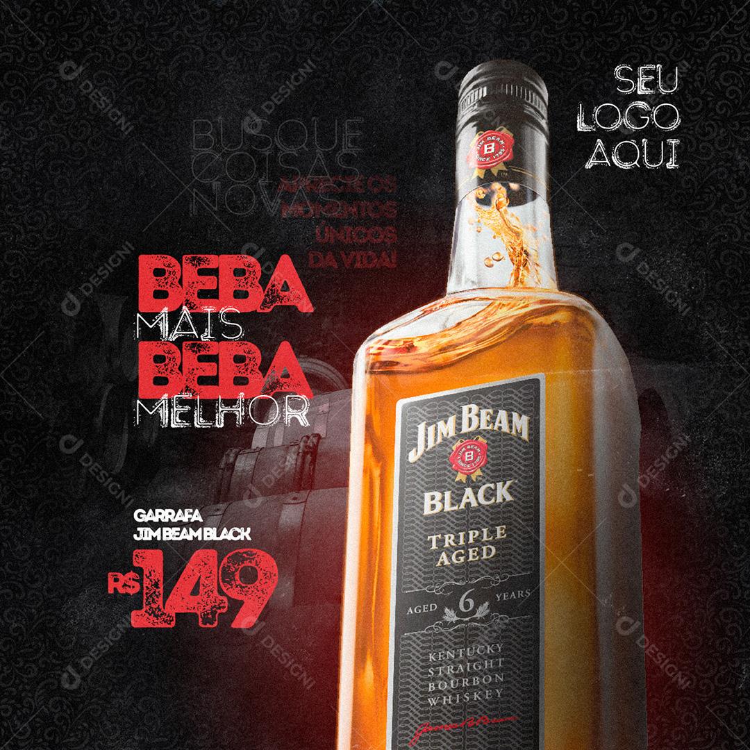 Post Feed Distribuidora Beba Mais Beba Melhor Social Media PSD Editável