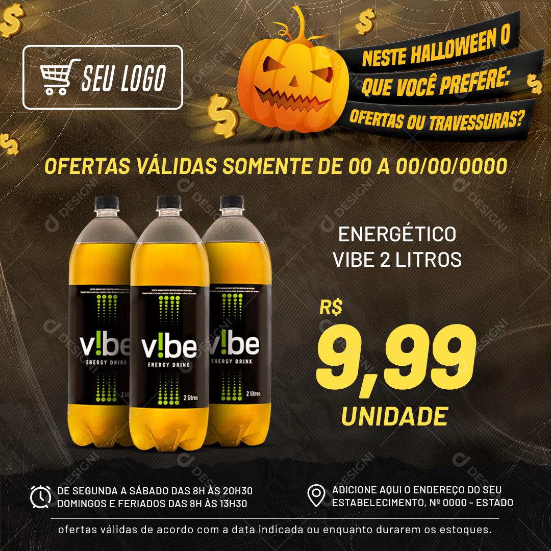 Neste Halloween O que Você Prefere Social Media PSD Editável