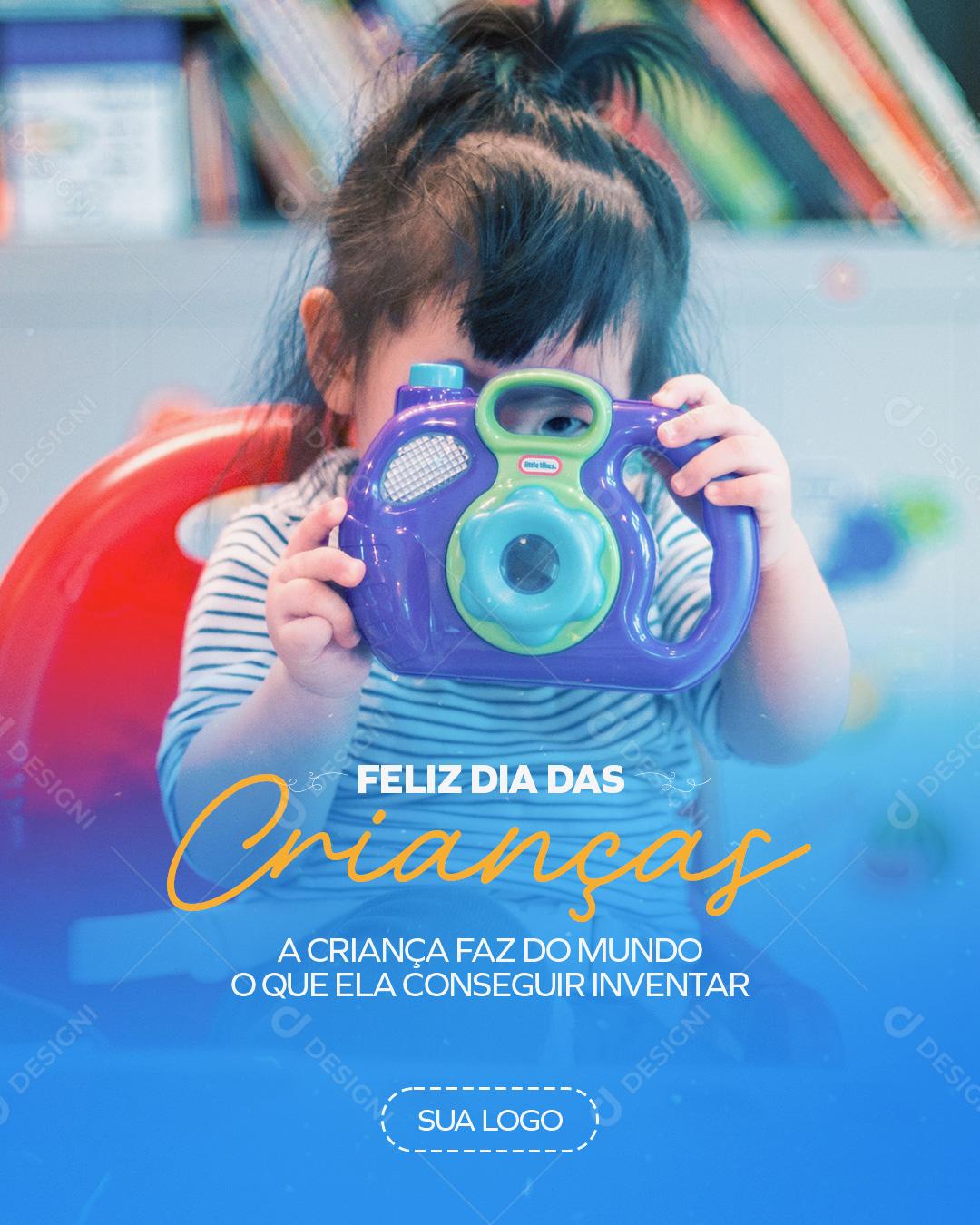 Feliz Dia das Crianças Social Media PSD Editável