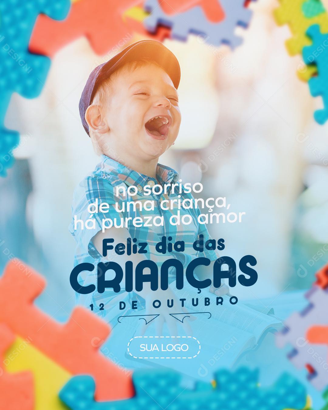 Feliz Dia das Crianças Social Media PSD Editável
