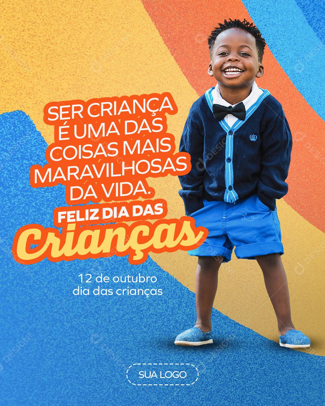 Feliz Dia das Crianças Social Media PSD Editável