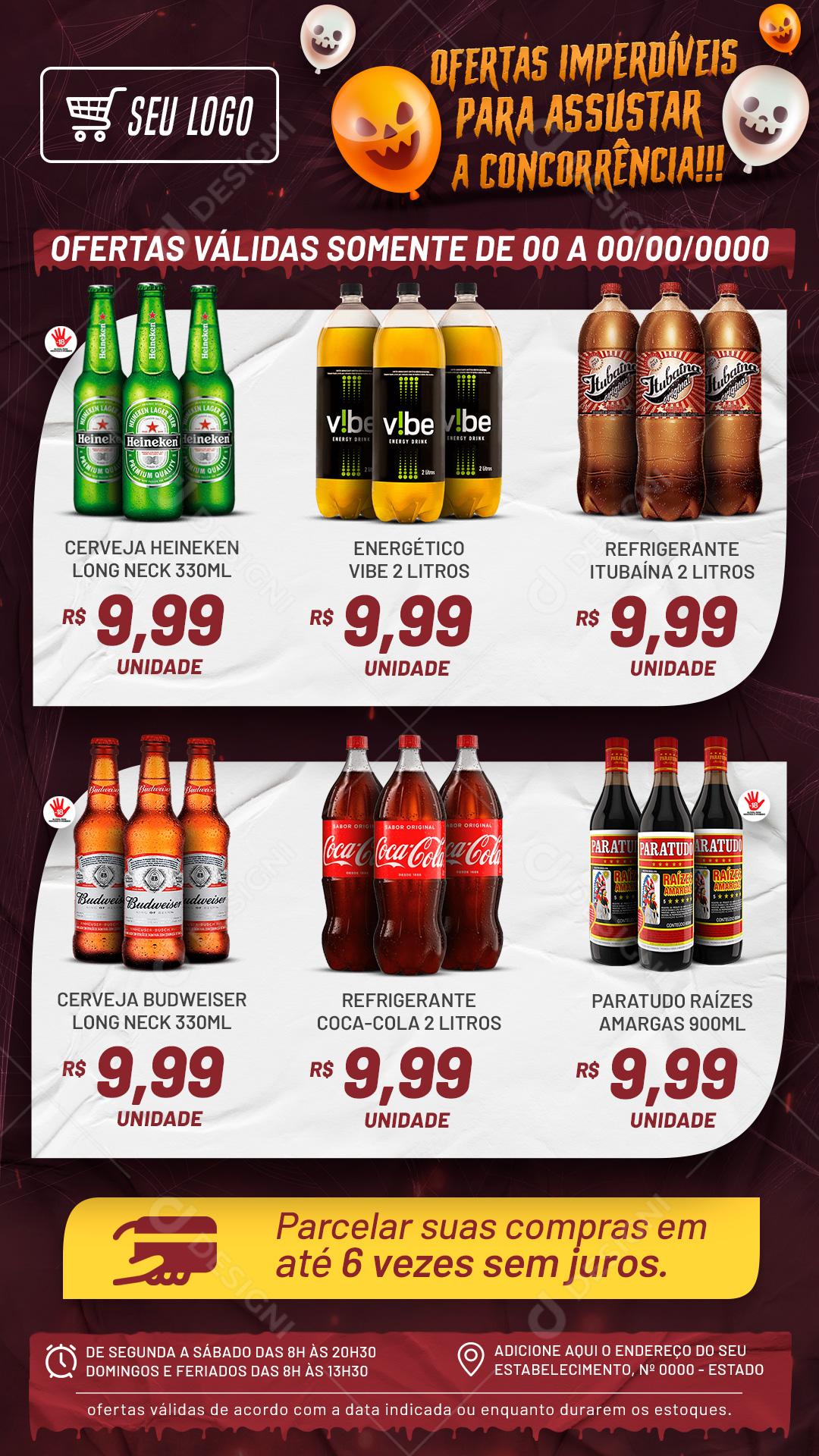 Encarte Ofertas Imperdíveis Para Assustar A Concorrência Social Media PSD Editavel