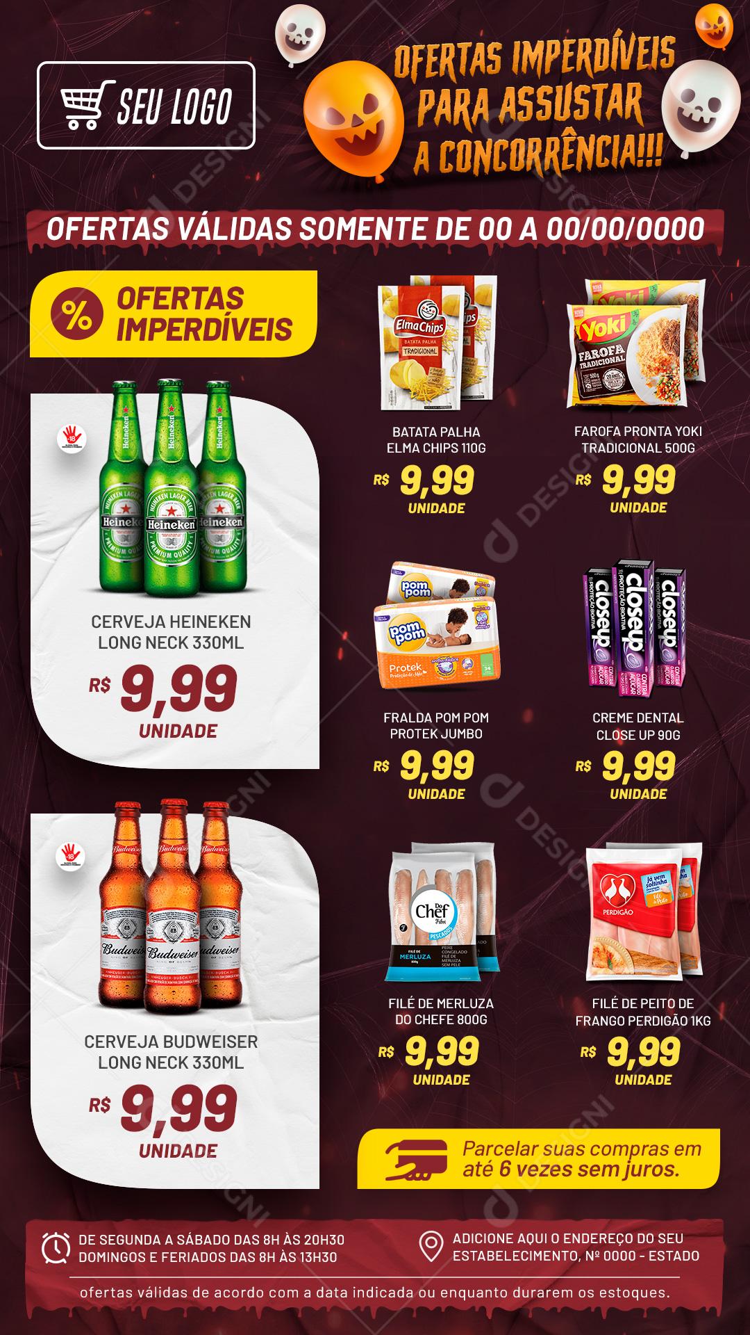 Encarte Ofertas Imperdíveis Para Assustar A Concorrência Social Media PSD Editavel