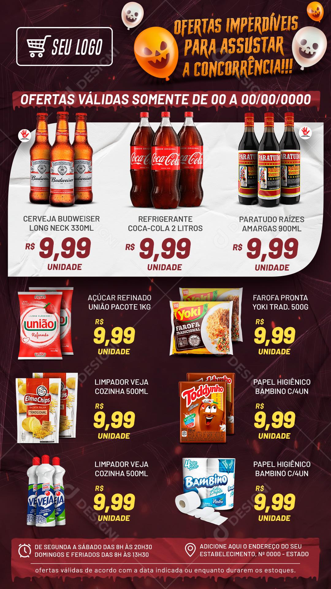 Encarte Ofertas Imperdíveis Para Assustar A Concorrência Social Media PSD Editavel