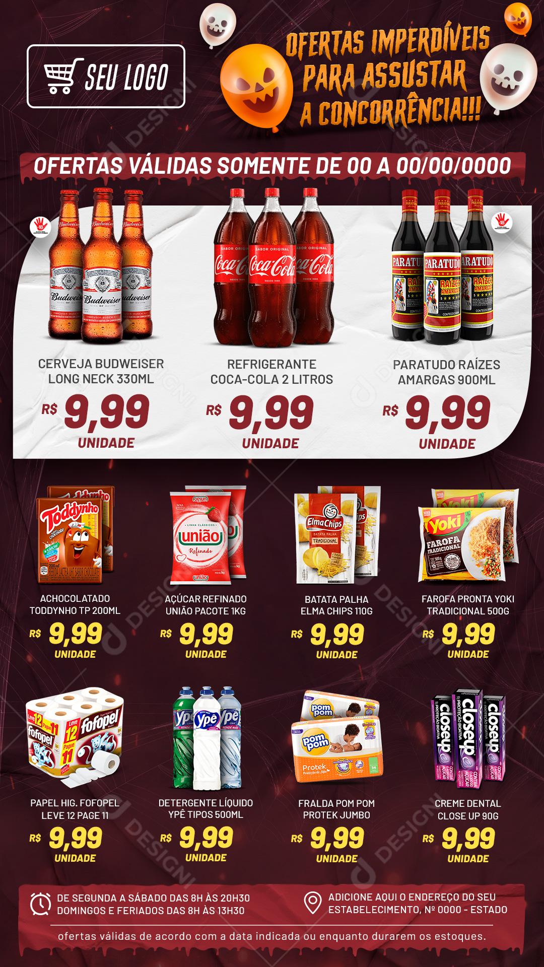 Encarte Ofertas Imperdíveis Para Assustar A Concorrência Social Media PSD Editavel