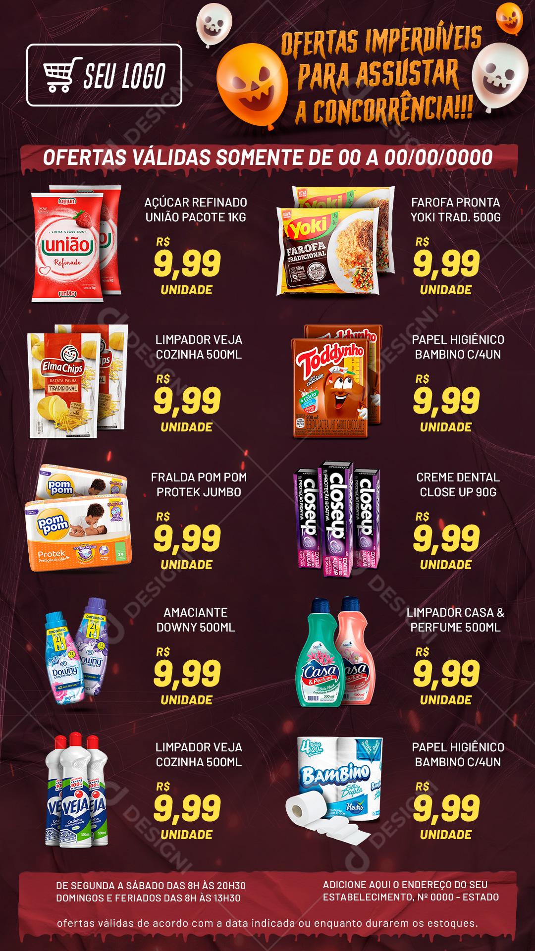 Encarte Ofertas Imperdíveis Para Assustar A Concorrência Social Media PSD Editavel