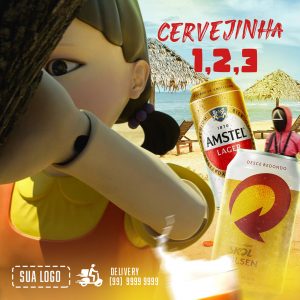Cervejinha 123 Skol E Amstel Social Media PSD Editável