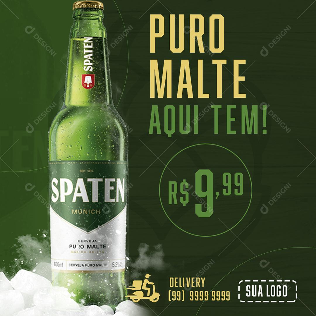 Puro Malte Spaten Aqui Tem Social Media PSD Editável