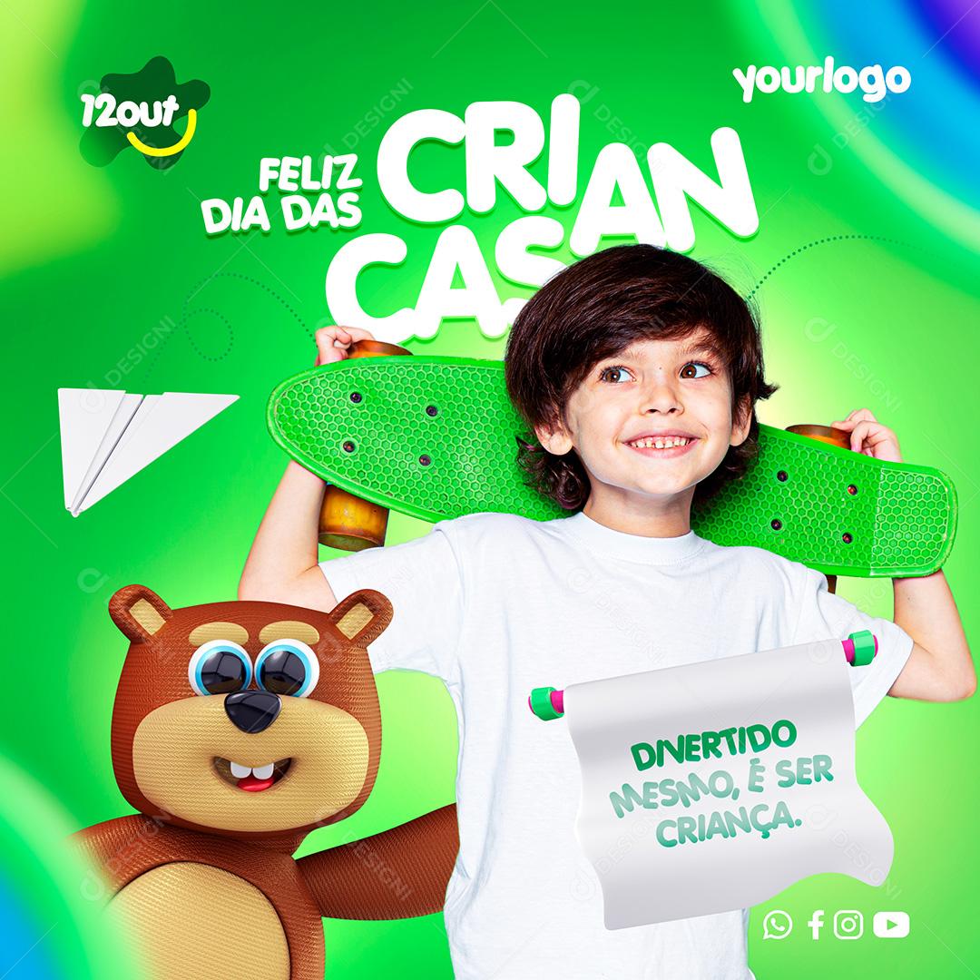 Feliz Dia das Crianças Social Media PSD Editável