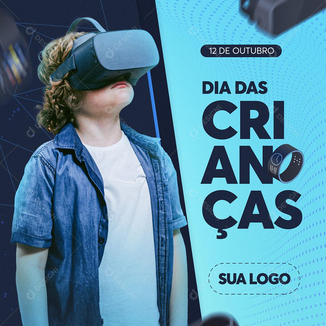 Post Feed Data Comemorativa Dia das Crianças Social Media PSD Editável