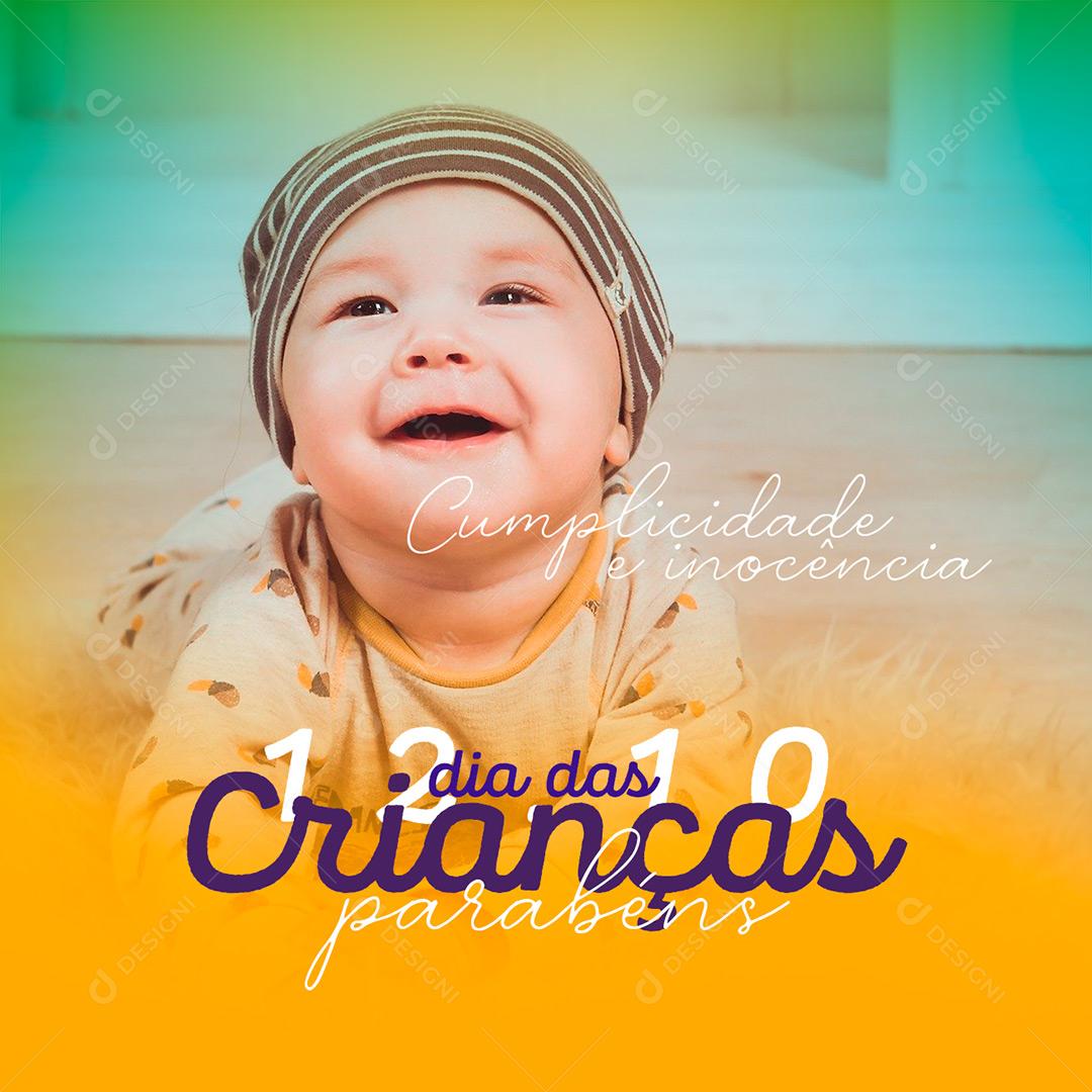 Post Feed 12 de Outubro Dia das Crianças Social Media PSD Editável