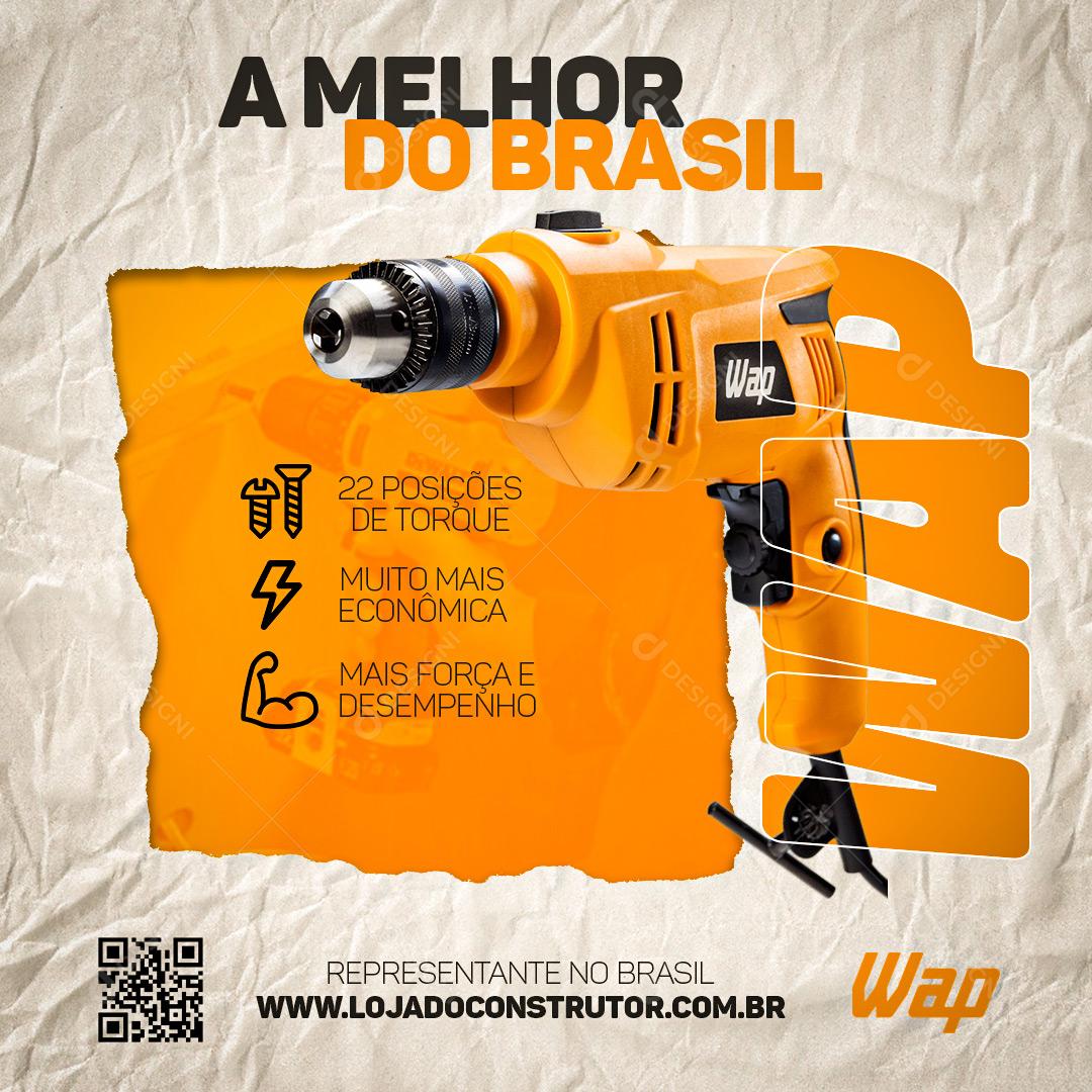 Post Feed Materia de Construção a Melhor do Brasil Social Media PSD Editável