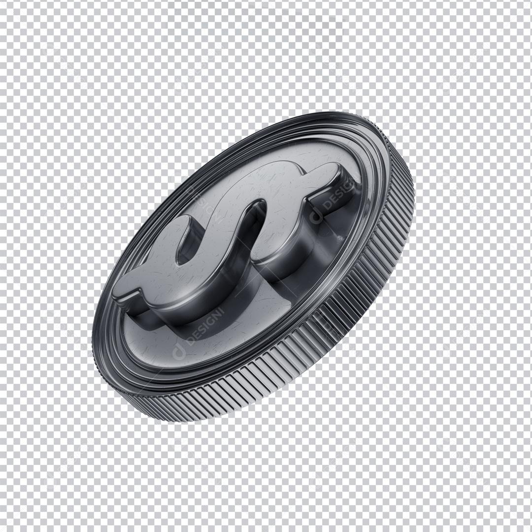 Selo 3D Para Composição Moeda Prata
