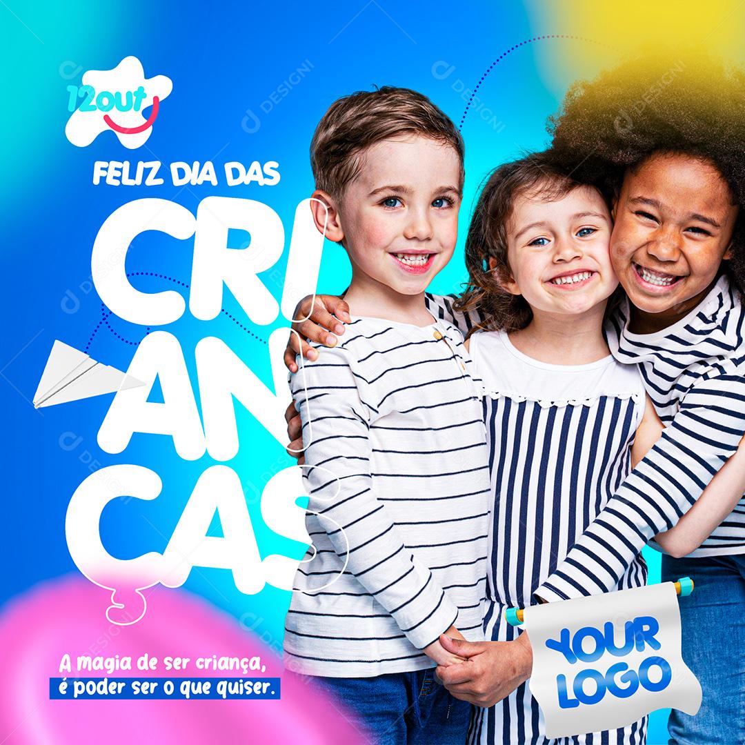Feliz Dia das Crianças Social Media PSD Editável