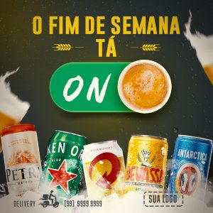 O Fim De Semana Tá On Social Media PSD Editável