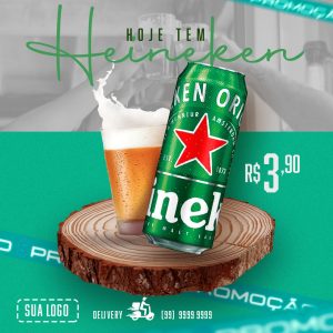 Hoje Tem Heineken Delivery Social Meia PSD Editável