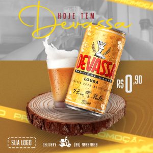 Hoje Tem Devassa Social Media PSD Editável