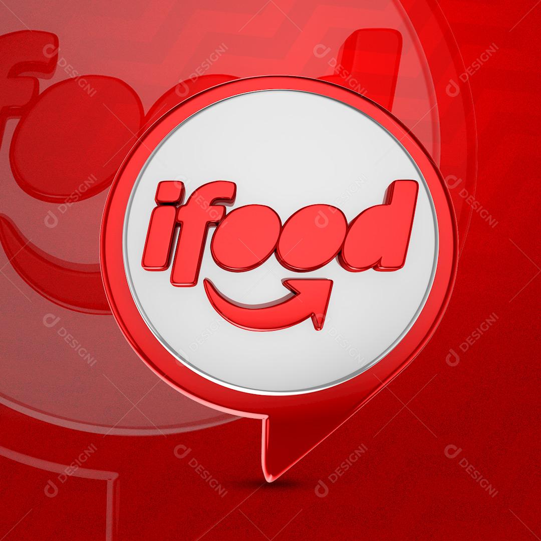 Ifood Elemento 3D Para Composição PSD