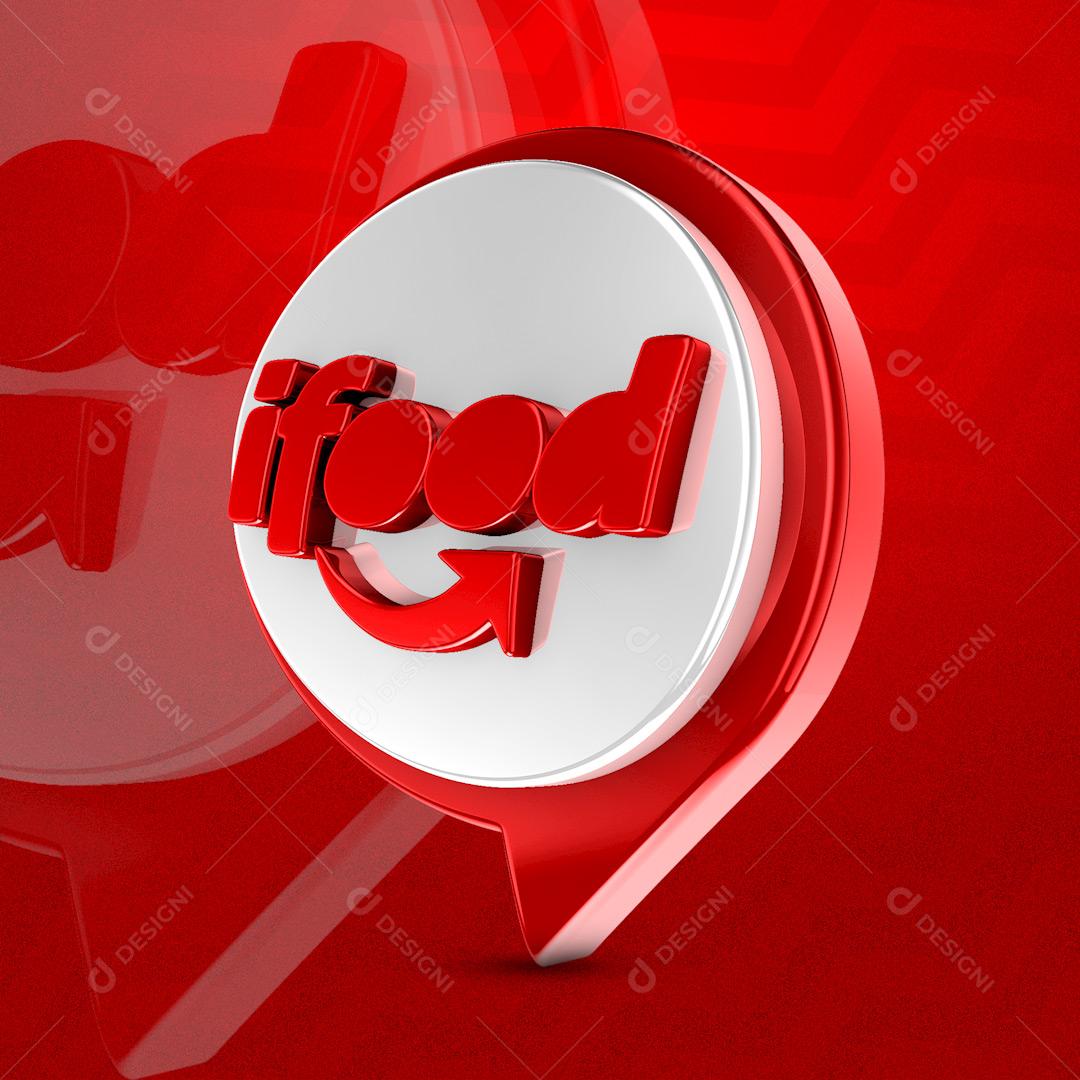 Ifood Elemento 3D Para Composição PSD