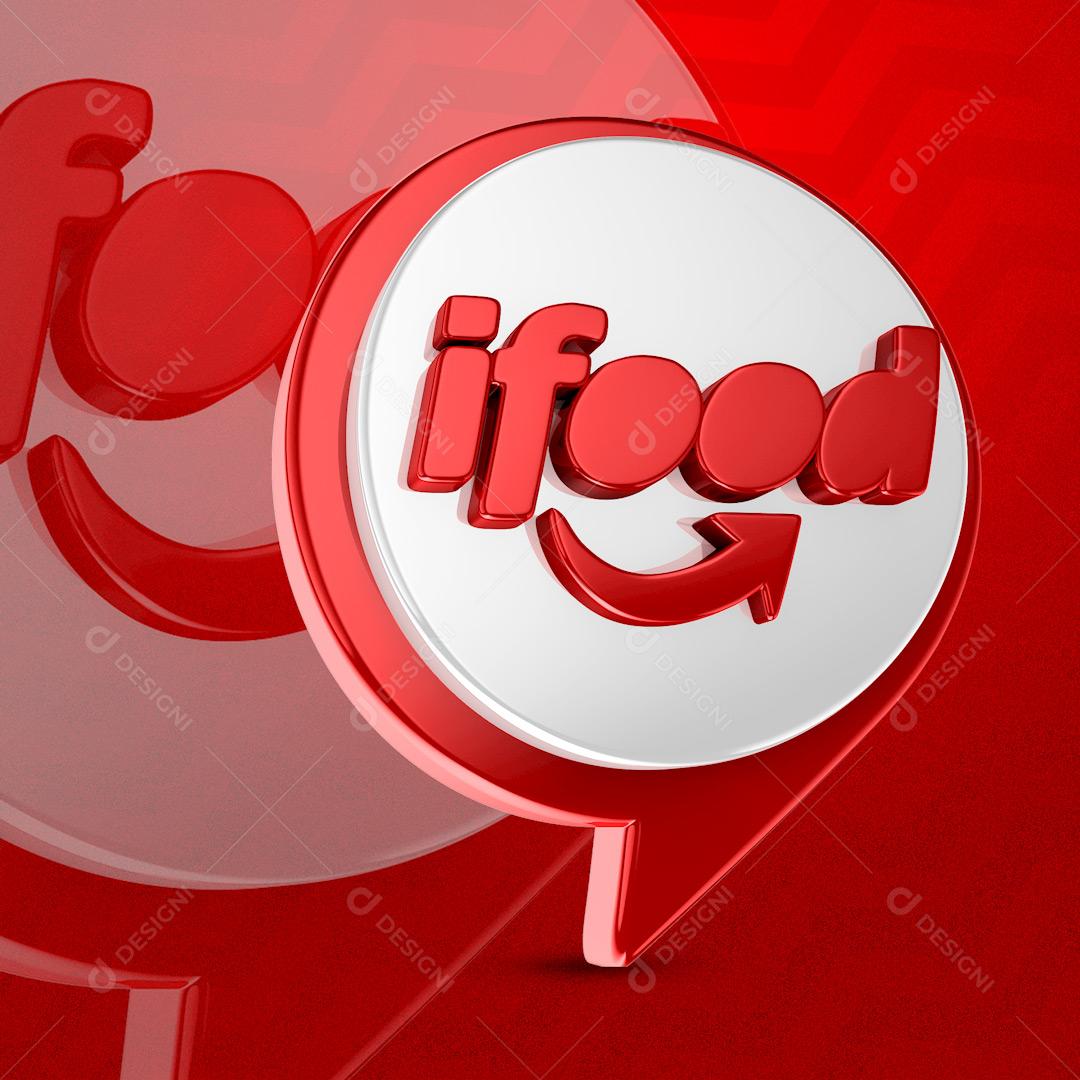 Ifood Elemento 3D Para Composição PSD