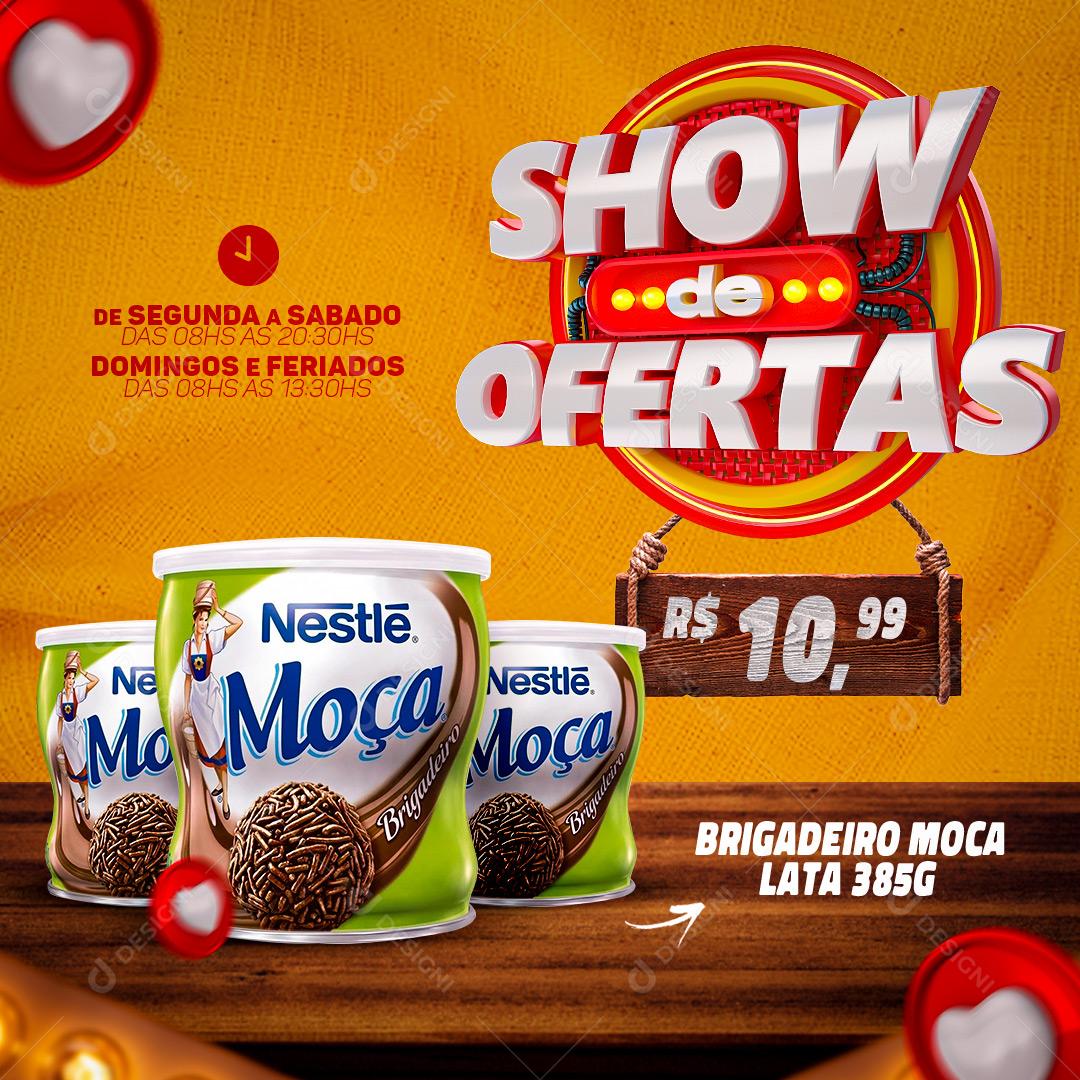 Post Feed Supermercado Show de Ofertas Produtos Social Media PSD Editável