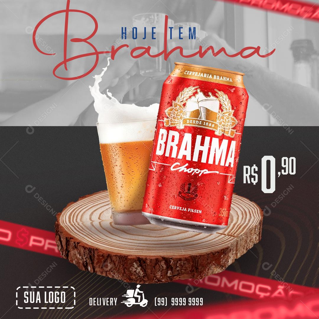 Hoje Tem Brahma Social Media PSD Editável