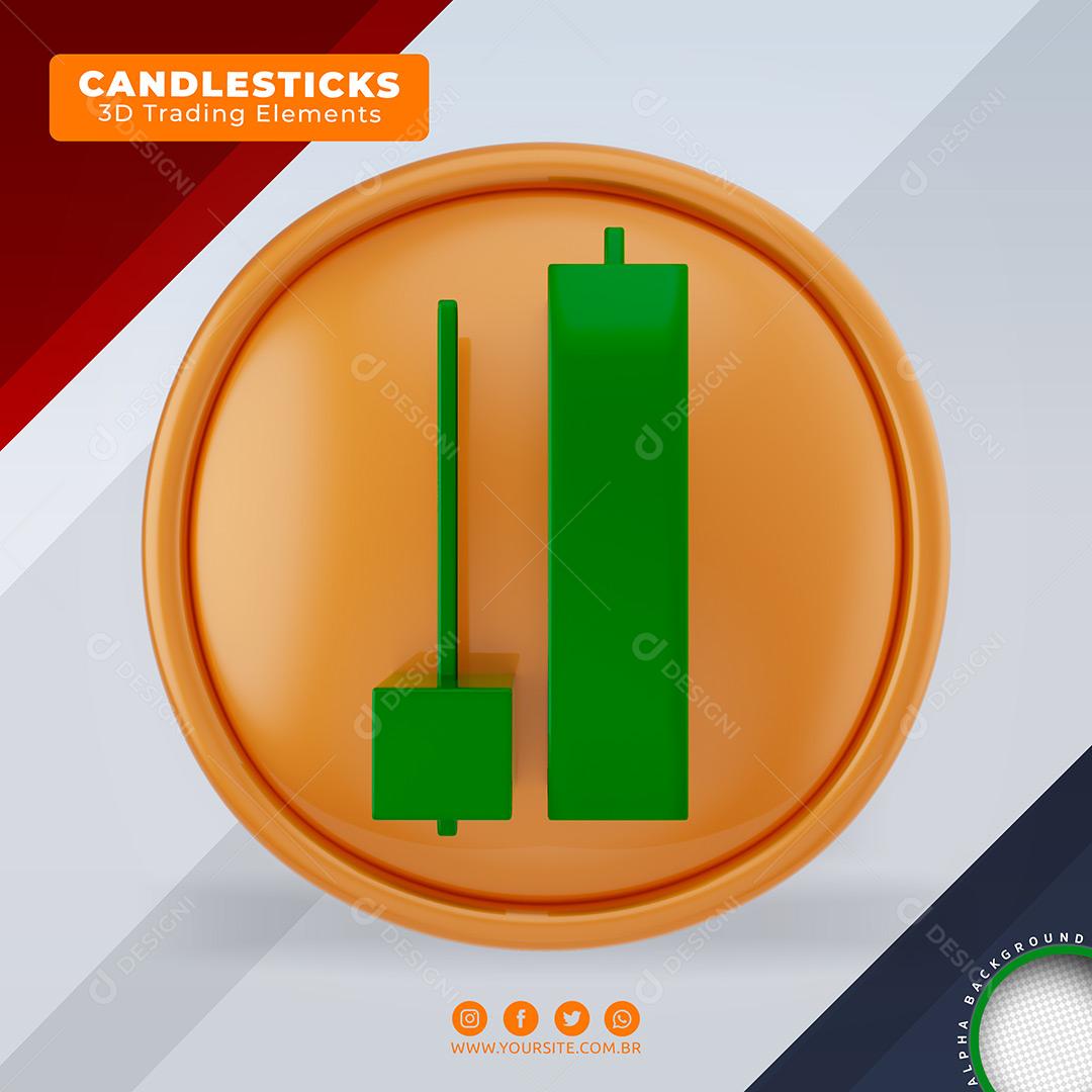 Candlesticks Elemento Para Composição PSD