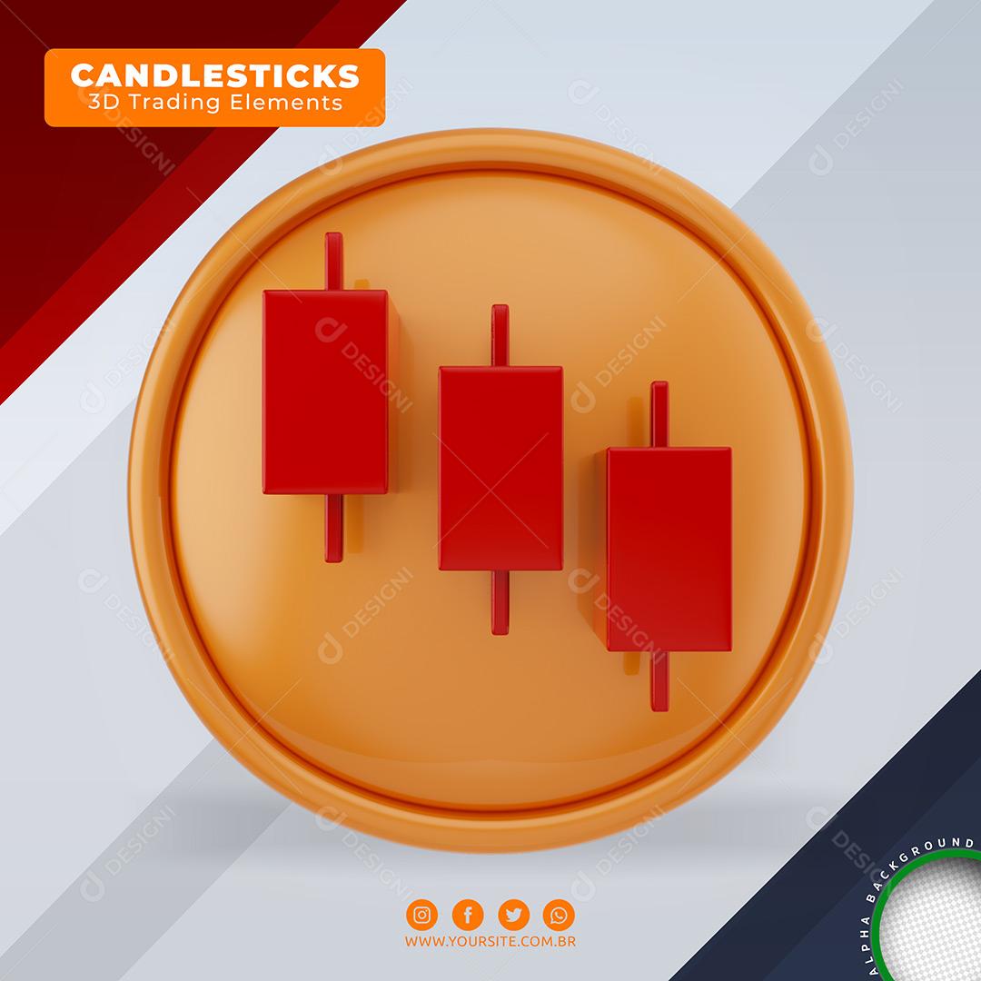 Candlesticks Elemento Para Composição PSD