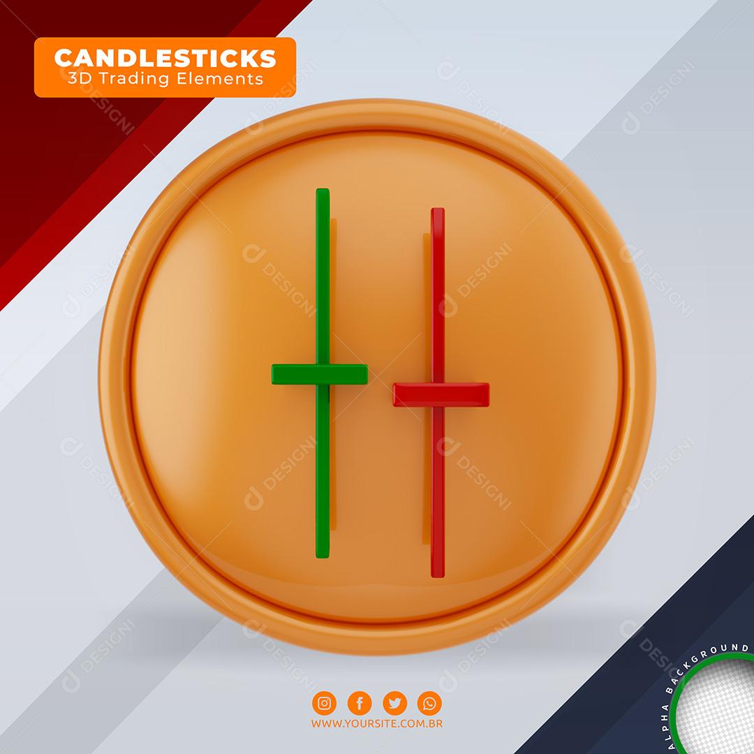 Candlesticks Elemento Para Composição PSD
