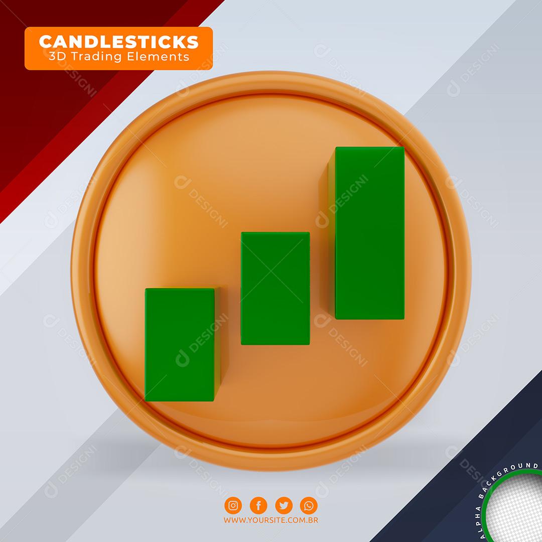 Candlesticks Elemento Para Composição PSD