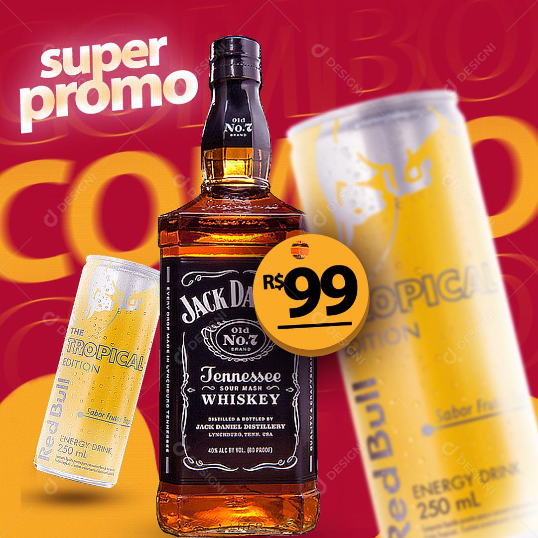 Super Promo Jack Daniels Social Media PSD Editável