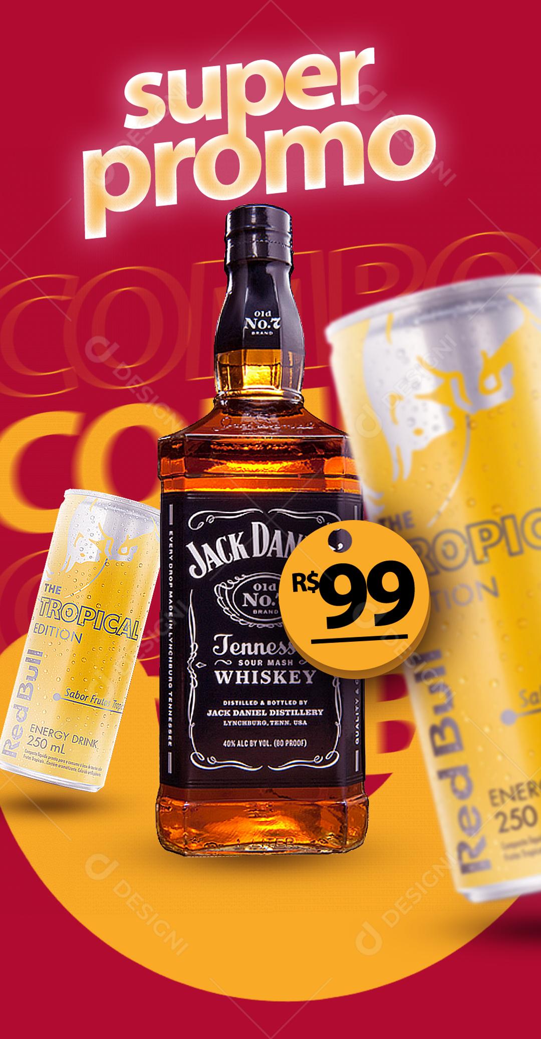 Story Super Promo Jack Daniels Social Media PSD Editável