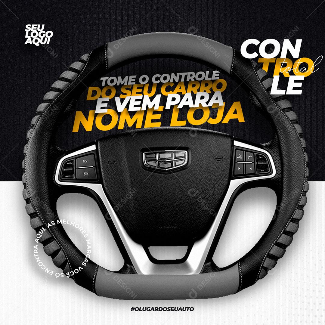 Tome O Controle Do Seu Carro Social Media PSD Editável
