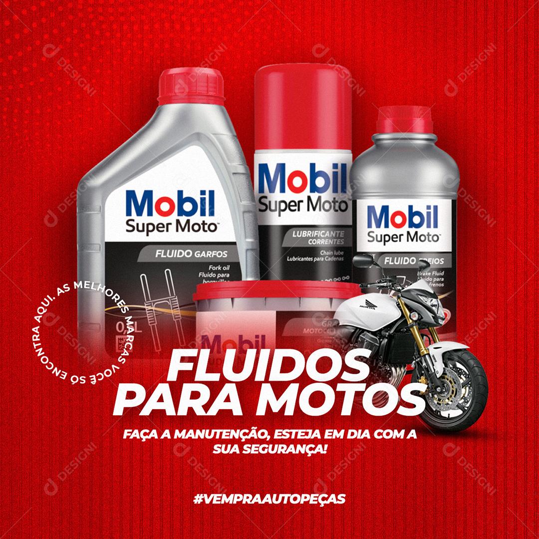 Fluidos para Motos Social Media PSD Editável