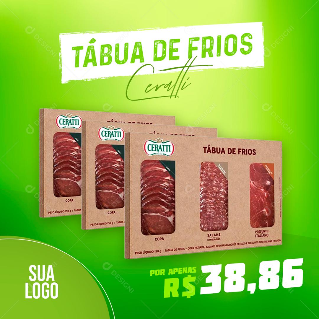 Tábua De Frios Social Media PSD Editável